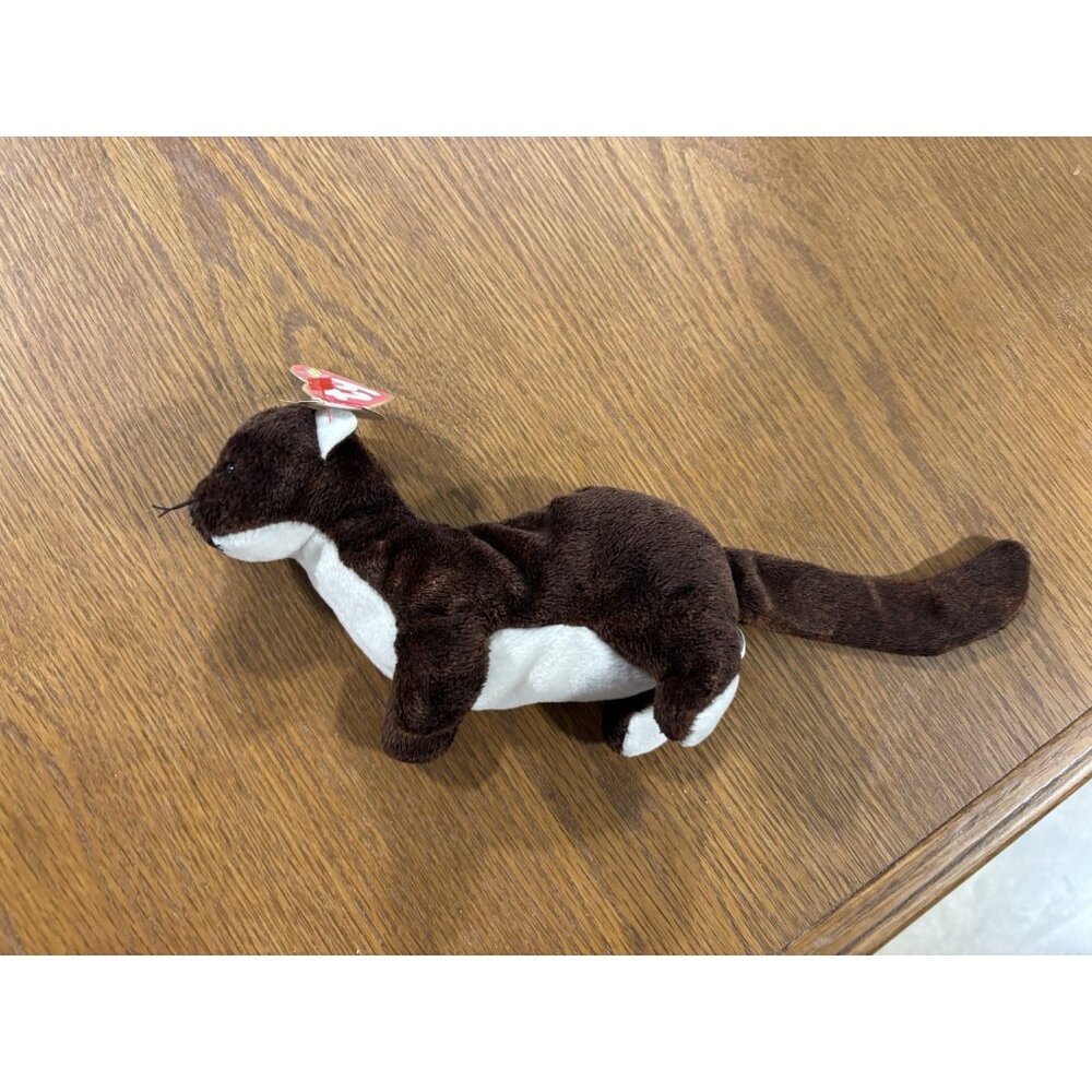Ty Beanie Babies Runner The Brown Ferret  With Ty Hangtag 2000